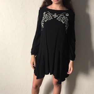 Black boho dress